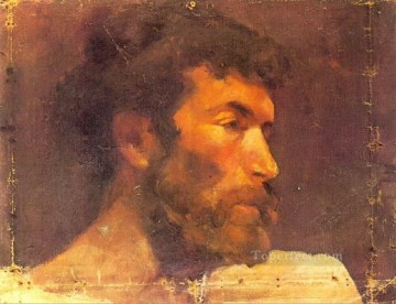 パブロ・ピカソ Painting - ひげを生やした男の頭 ラ・リョティア 1896年 パブロ・ピカソ